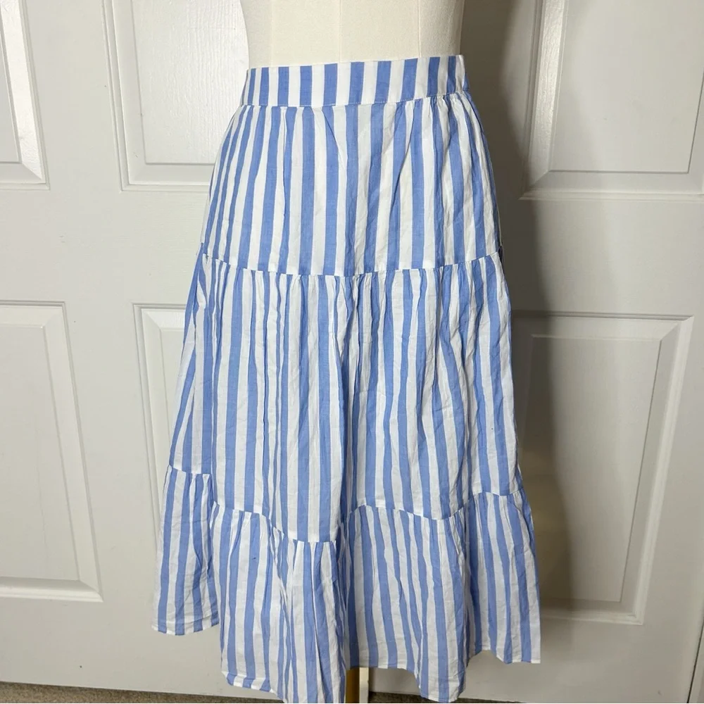 NWT J.Crew Tiered midi skirt (Size small) - Picture 3 of 8